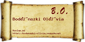 Bodánszki Olívia névjegykártya